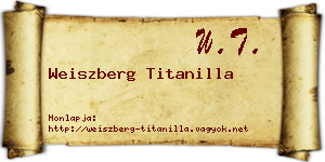 Weiszberg Titanilla névjegykártya